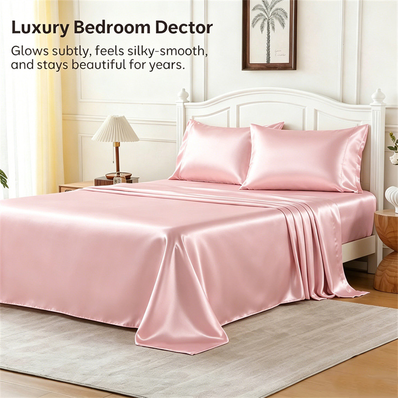 Luxury Mulberry Silk Bed Sheet - Luxury Skincare Sets 评论和价格