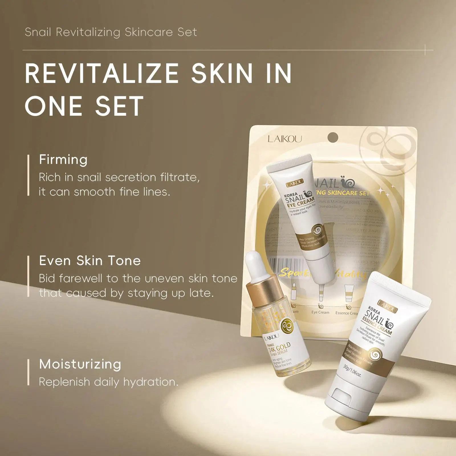 24K Gold Snail Repair Serum Ey - Luxury Skincare Sets 评论和价格