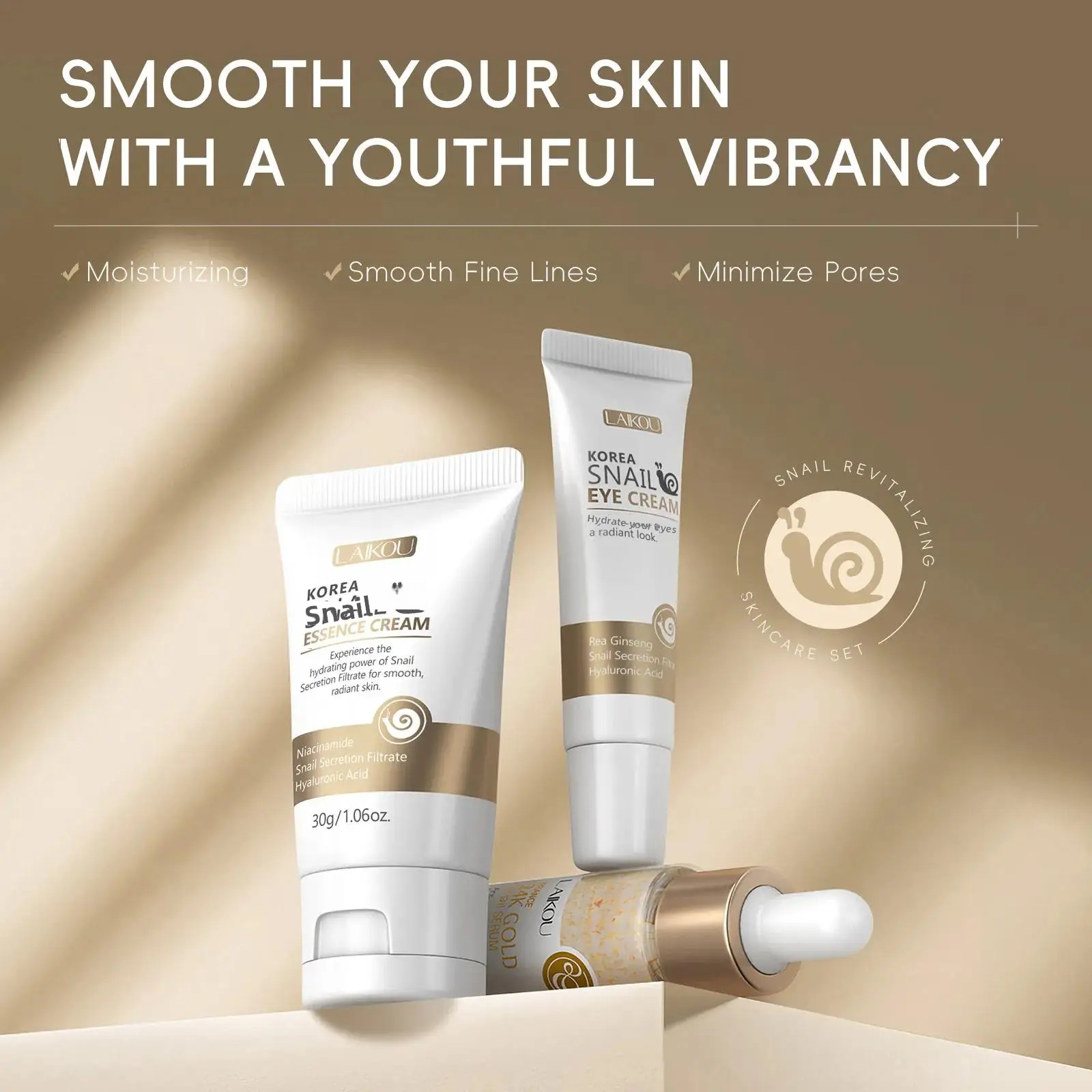 24K Gold Snail Repair Serum Ey - Luxury Skincare Sets 评论和价格